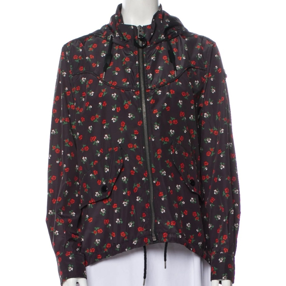 Coach Floral Print Women's Hooded Rain Jacket